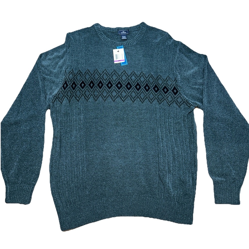 NWT Dockers Men's XXL 8099 Granite Sweater Textured Chenille Relaxed Fit